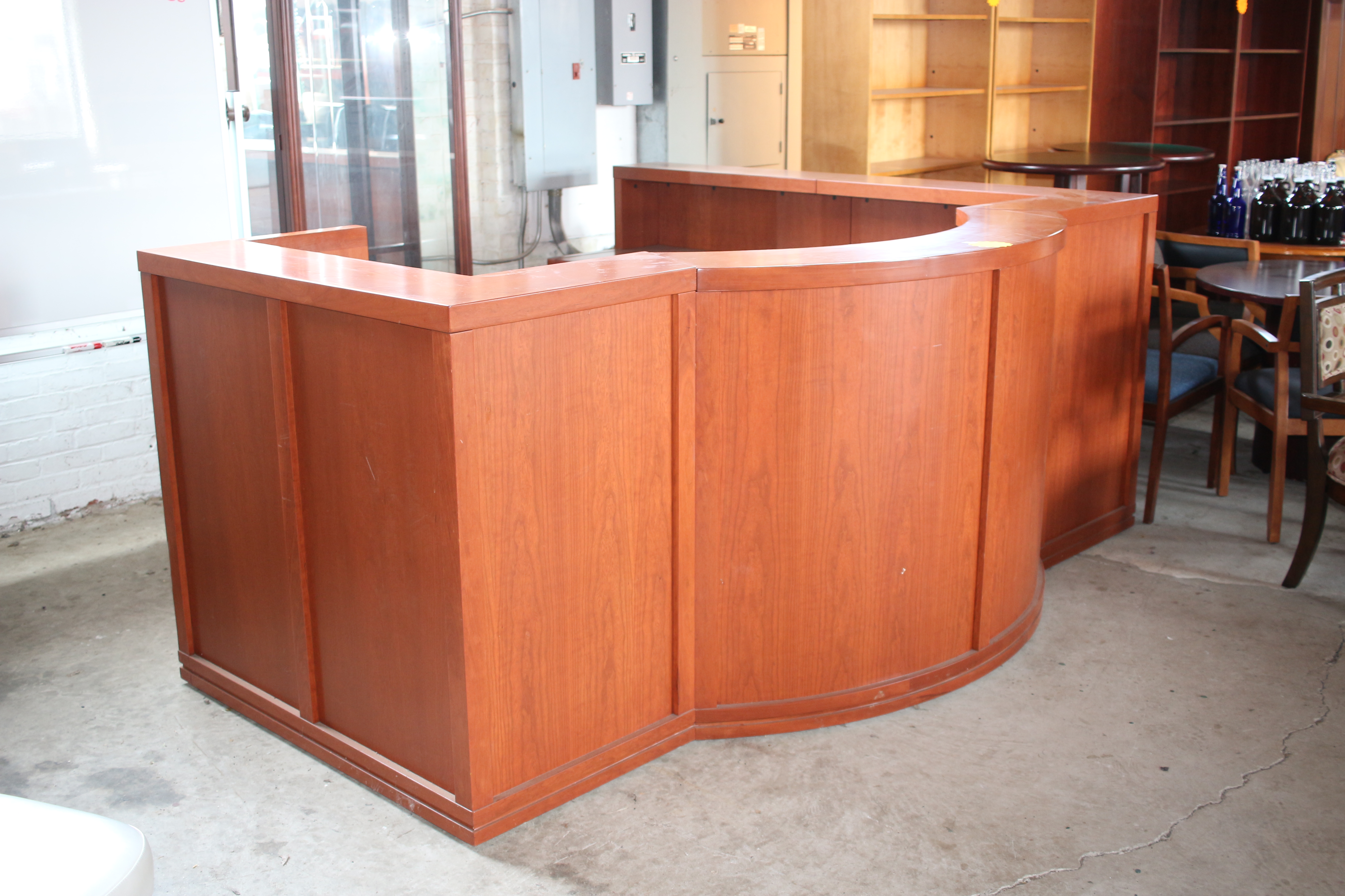 Arnold Reception Desk Brown Office Solutions
